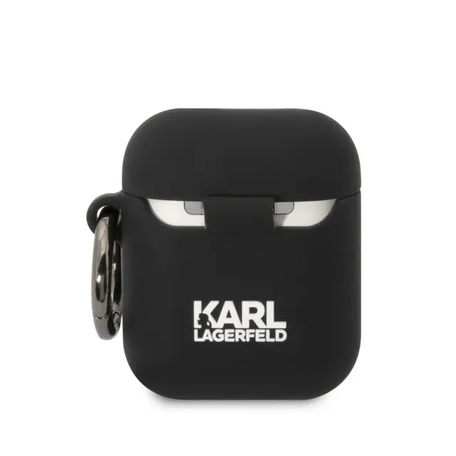 Karl Lagerfeld 3D Logo NFT Choupette Head Silicone Case for AirPods 1/2 Black 2