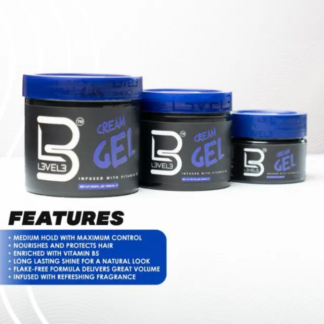 L3VEL3 Cream Hair Gel 500ml 3