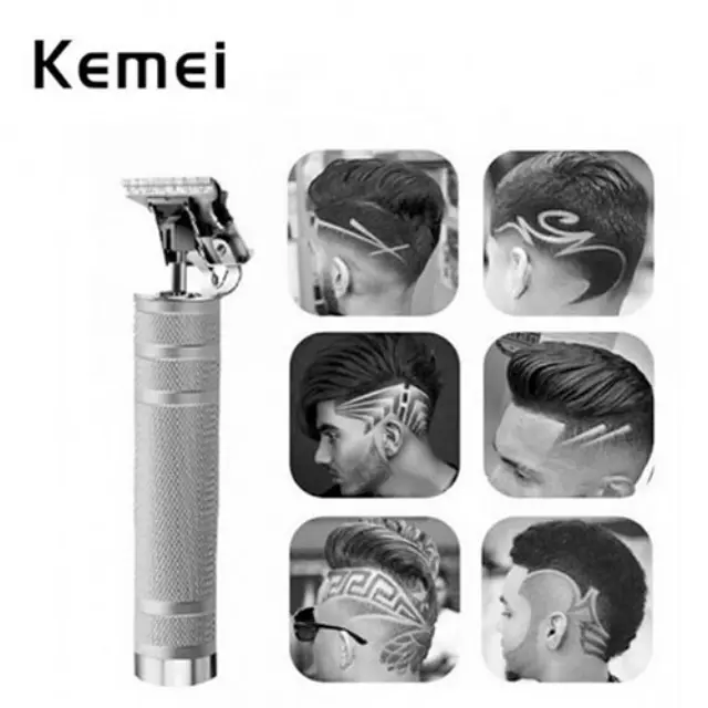 Kemei Επαγγελματική Επαναφορτιζόμενη Κουρευτική Μηχανή Ασημί KM-1974B 2