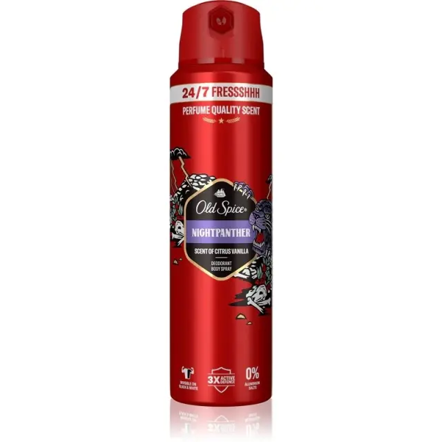 Old Spice Nightpanther Deodorant Body Αποσμητικό σε Spray Χωρίς Αλουμίνιο 150ml