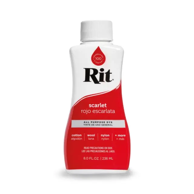 RIT DYE Liquid All-Purpose Βαφή Υφασμάτων – Scarlet 236ml