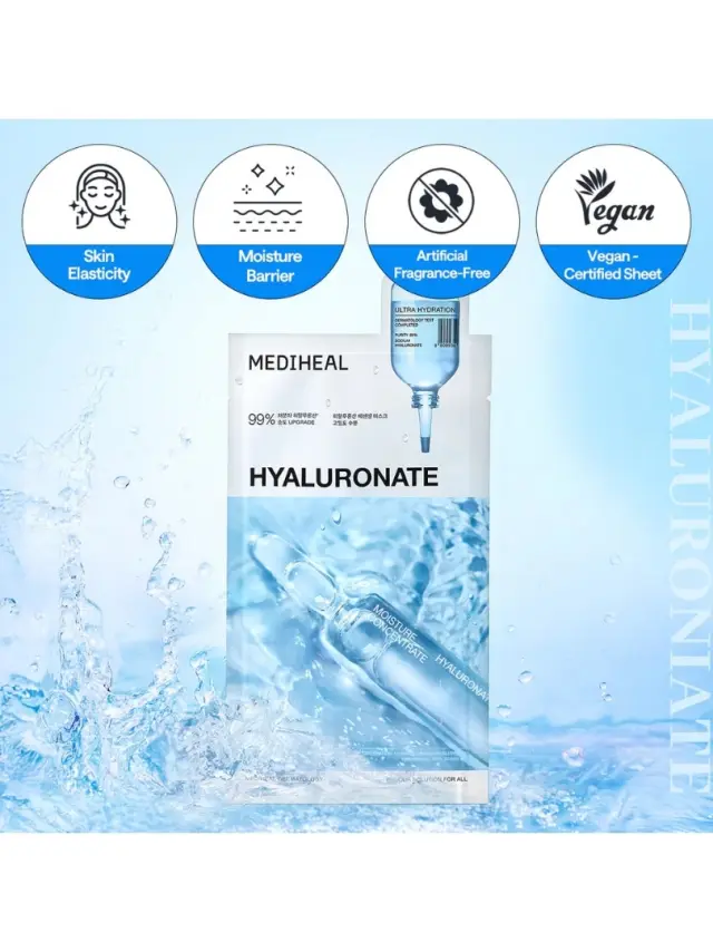 Mediheal Hyaluronate Essential Mask Ultra Hydration - Μάσκα με 10 Τυπους Υαλουρονικού Οξέος για εντατική ενυδάτωση 2