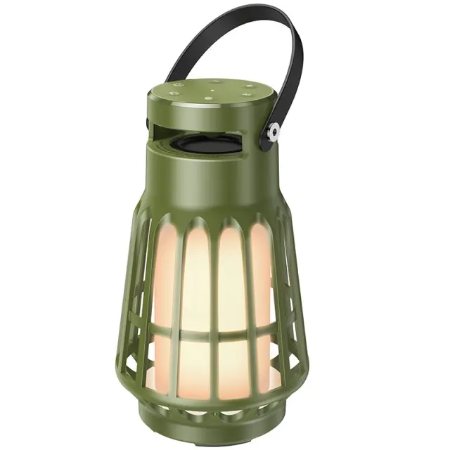 Bluetooth Φορητό Ηχείο Hoco BS61 Camping Lamp V5.3 8h TWS 10W 3600mAh με Micro SD FM USB και Outdoor Sound Effects Πράσινο 3