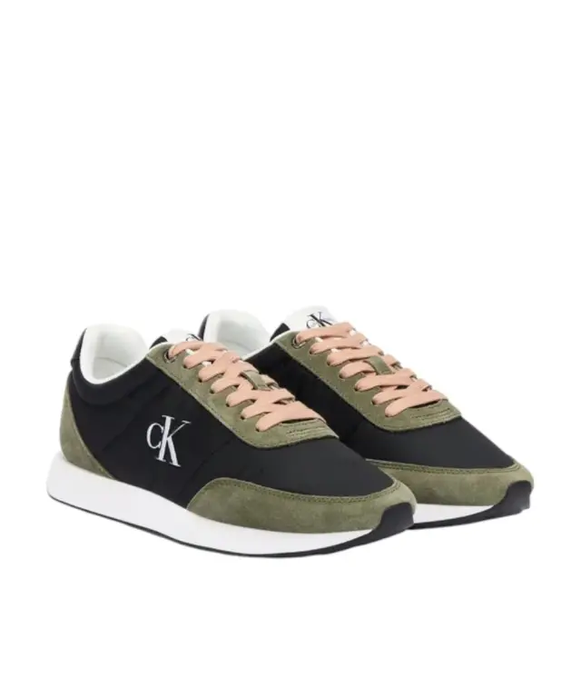 Calvin Klein - Γυναικεία Sneakers Retro Runner Lace Up Nylon Mgn YW0YW01990-01A Πράσινο 2