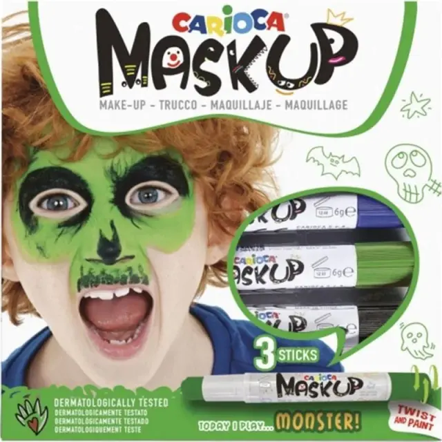 Carioca Σετ 3 Χρωματα Προσώπου Carioca Mask Up - Monster