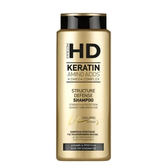 Farcom HD Keratin Structure Defense Shampoo για ταλαιπωρημένα μαλλιά 750ml