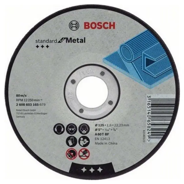 Δίσκος Κοπής Επίπεδος BOSCH STANDARD FOR METAL 125x1.6mm