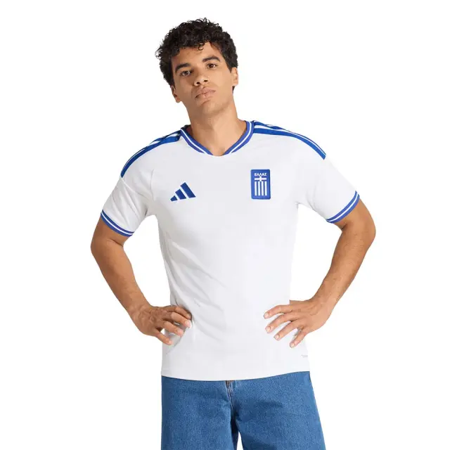 adidas Performance Men's Greece 26 Home Football Jersey Άσπρο KF3542 (adidas Performance)