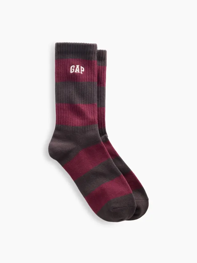 Ανδρικές Κάλτσες Rugby Ριγέ με Λογότυπο Tuscan red