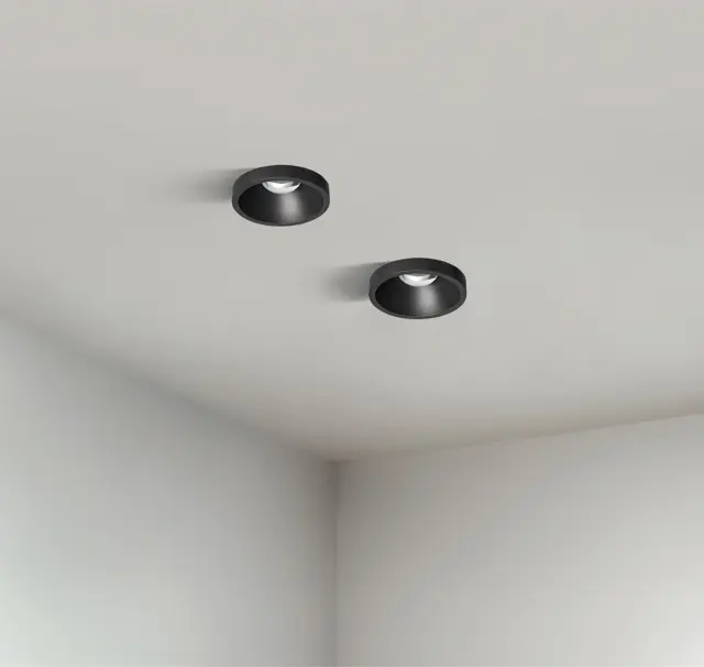 Poc 04435/B/C/68 Χωνευτό φωτιστικό οροφής led 6W 4000K IP44 ø6.8cm μαύρο Άσπρο