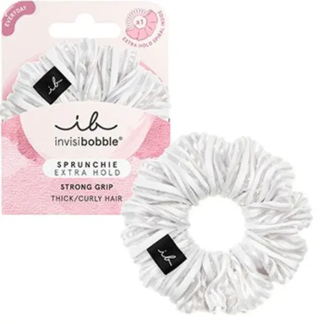 Invisibobble | Sprunchie Extra Hold Pure White | Για Πυκνά Μαλλιά | 1τμχ