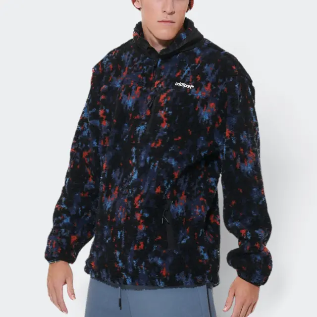 Body Action Half-Zip Printed Sherpa Navy 063613-01 - L