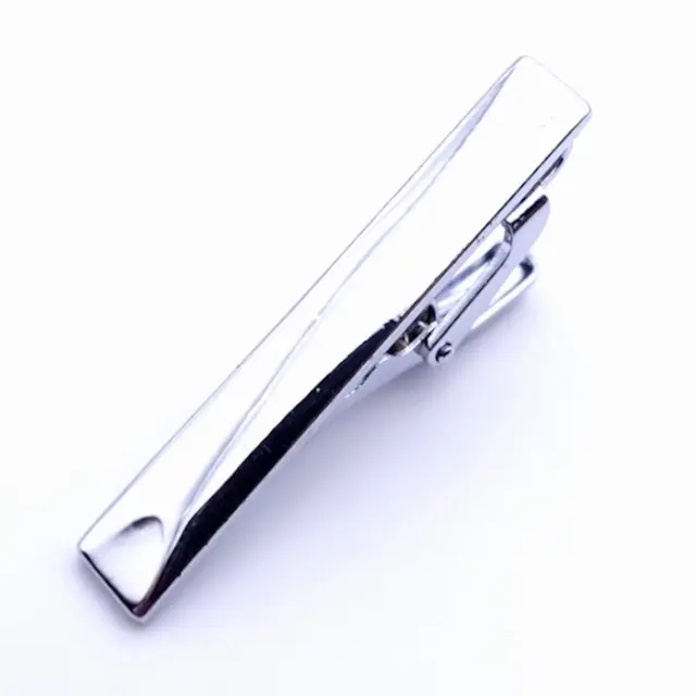Ασημί Κλιπ Γραβάτας 4 cm – LGTC-41 2