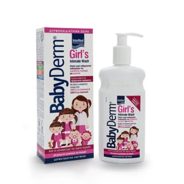 Intermed Babyderm Girl's Intimate Wash Υγρό Καθαρισμού Ευαίσθητης Περιοχής Κοριτσιών 300ml 2