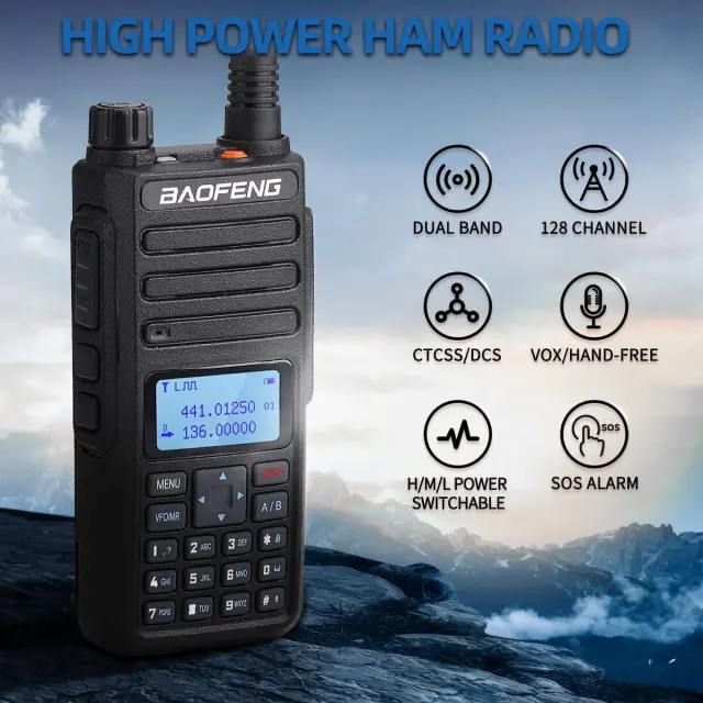 Baofeng BF-H6 Ασύρματος Πομποδέκτης UHF/VHF 10W με Μονόχρωμη Οθόνη 3
