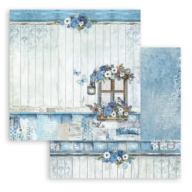 Χαρτιά scrapbooking 10τεμ, 20.3×20.3cm Stamperia, Blueland 3