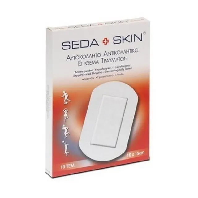Seda-Med Αυτοκόλλητη Αντικολλητική Γάζα 10x15cm, 10τμχ