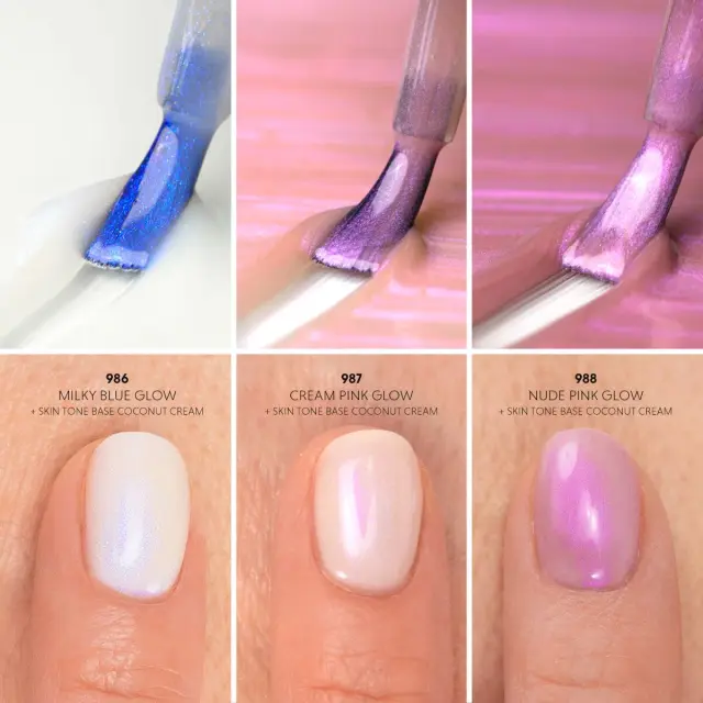 Semilac Ημιμόνιμο Βερνίκι 986 Milky Blue Glow 7ml 3