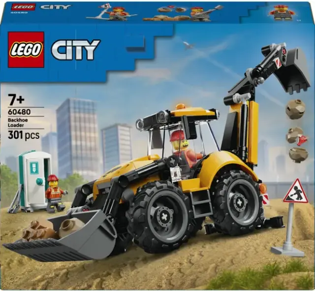 LEGO City Yellow Backhoe Loader (7+ ετών) 60480 2