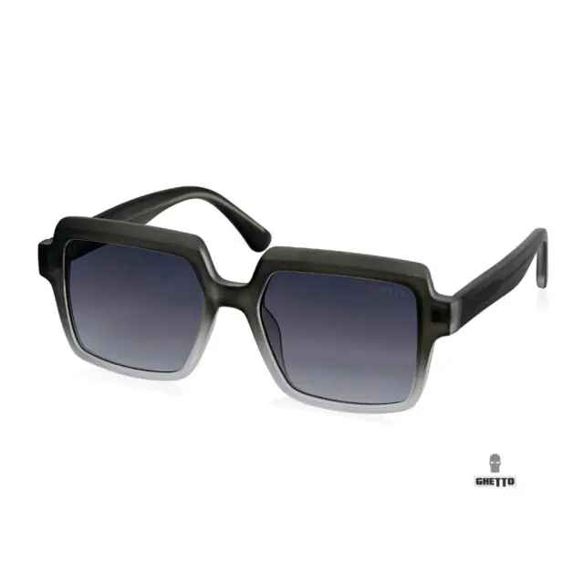 Ghetto Ladies Square Sunglasses ClearGray Frame
