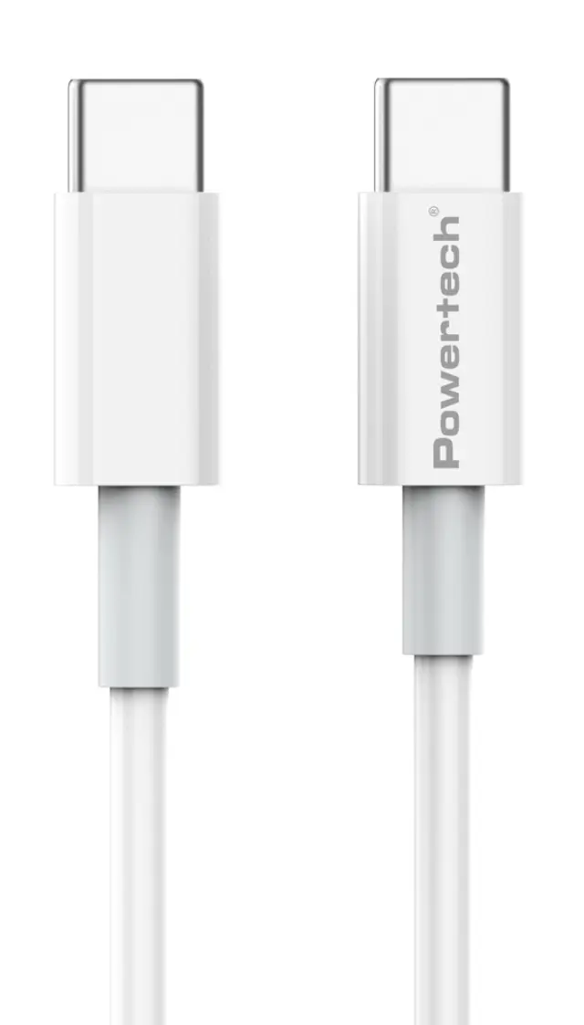 POWERTECH καλώδιο USB-C PTR-0108, 65W, PD, 1m, λευκό