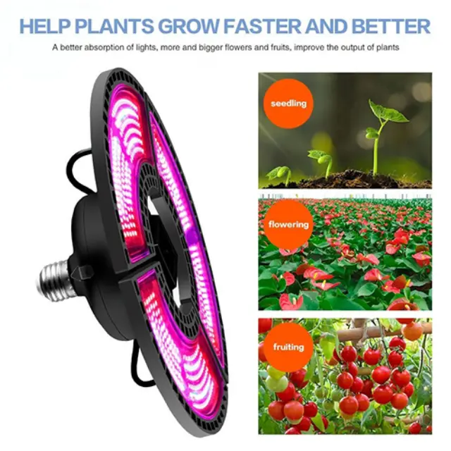 Κρεμαστό Grow Light με 504 LED και Ισχύ 400W Μ24.5xΒ24.5εκ. E50-GRLA-0608 2