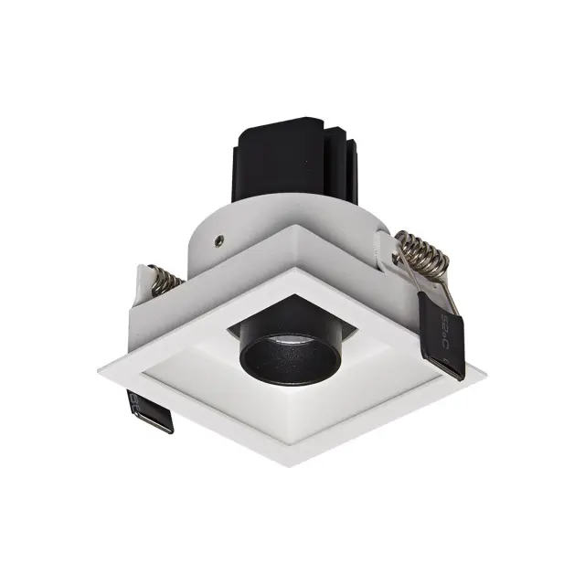 Eye 04449/WB/C Χωνευτό κινητό φωτιστικό οροφής led 5W 4000K 6x6cm λευκό+μαύρο Άσπρο/Μαύρο