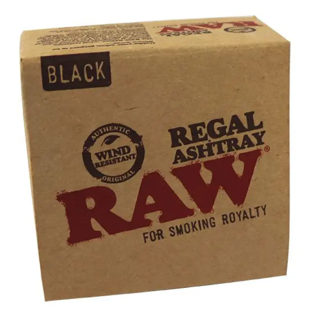 Raw Regal Μεταλλικό Τασάκι 8x8cm - Black 2