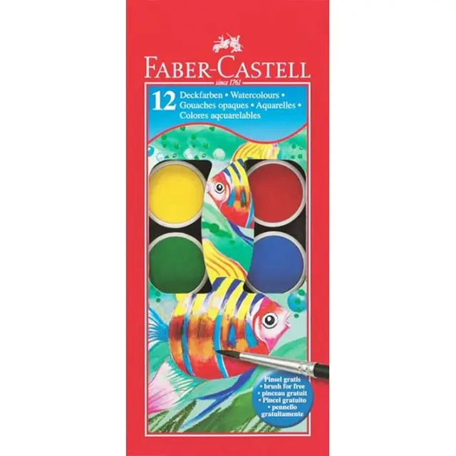 Νεροχρώματα Faber-Castell 12 χρώματα 125012