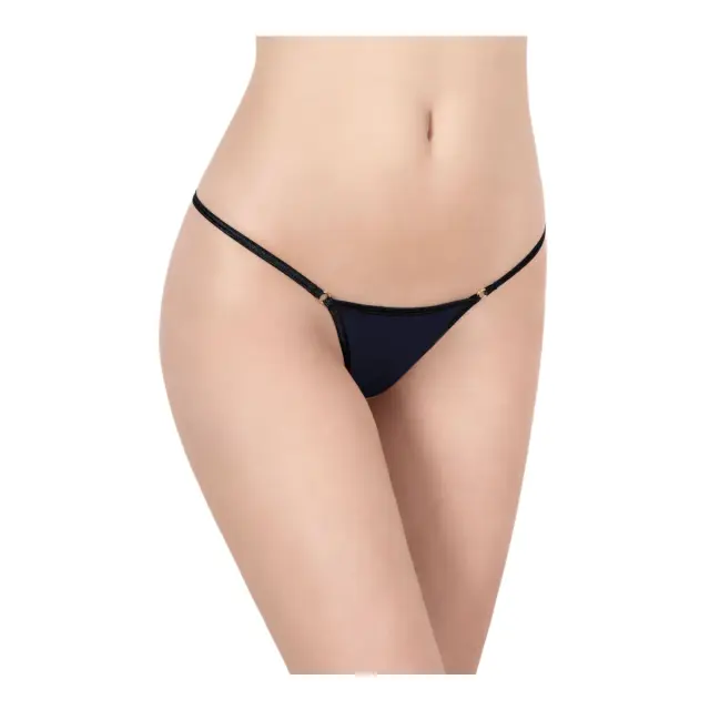 FMS Γυναικείο Micro G-String Σατέν, Χρώμα Μπλε