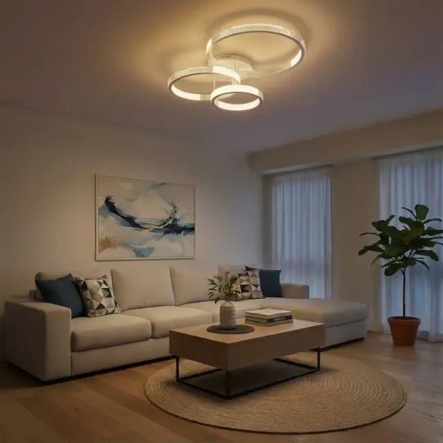 DIAMOND LED Φωτιστικό Οροφής 100W CCT με Χειριστήριο Λευκό Ματ KLV-101-0227
