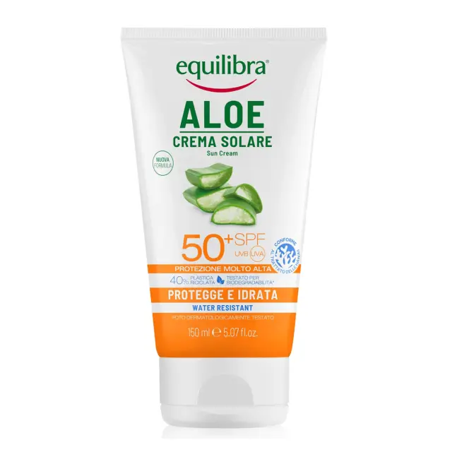 EQUILIBRA SUN ΑΝΤΗΛΙΑΚΗ ΚΡΕΜΑ ΠΡΟΣΤΑΣΙΑΣ ΜΕ ΑΛΟΗ SPF 50+ - 150ML