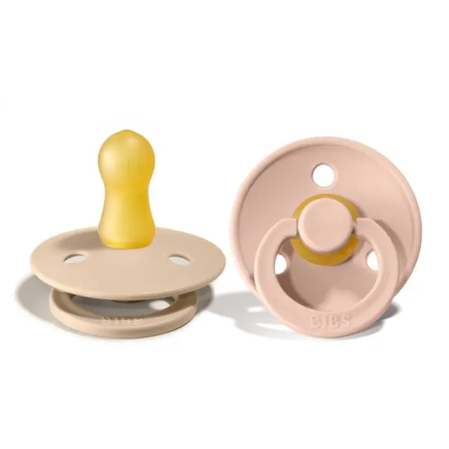 BIBS Colour Καουτσούκ Vanilla / Blush 0-6 μηνών 2τμχ 2