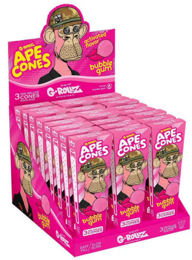 G-Rollz Cone Προτυλιγμένος Κώνος «Bubblegum» - King Size 3τεμ. 2