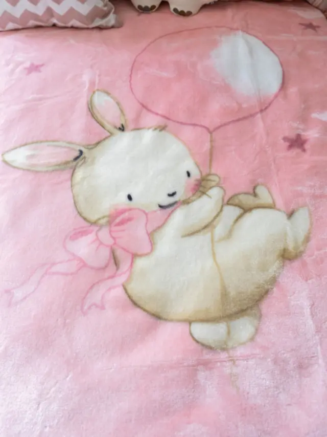 Κουβέρτα Βελουτέ Κούνιας 1545 Pink 110x140 Sunshine 2