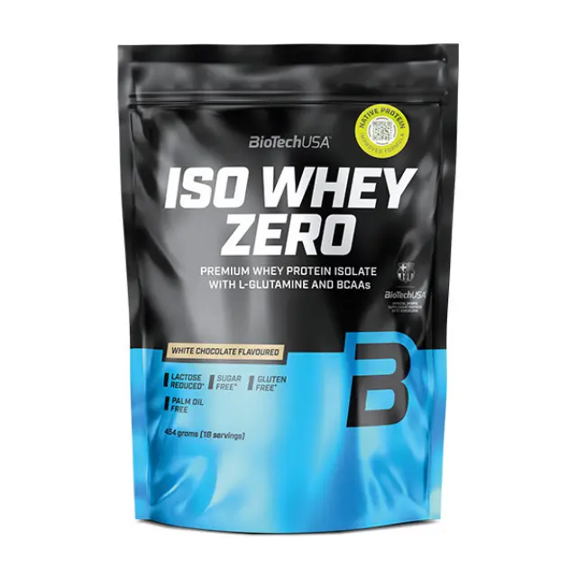 Biotech USA Iso Whey Zero Lactose Redused Πρωτεΐνη Ορού Γάλακτος Χωρίς Γλουτένη με Γεύση White Chocolate 454gr