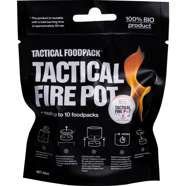 Tactical Foodpack Fire Pot - Τζελ Καύσης για Θέρμανση Γευμάτων - 01-Black-Μαύρο