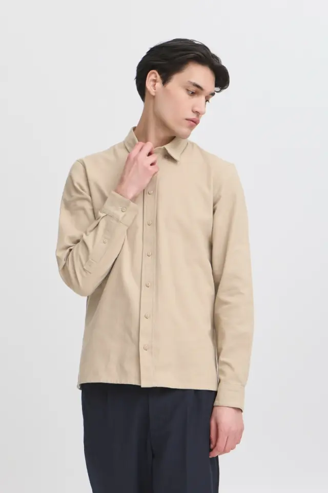 Casual Friday Ανδρικό ARSEN Πουκάμισο – Silver Mink Melange - XL