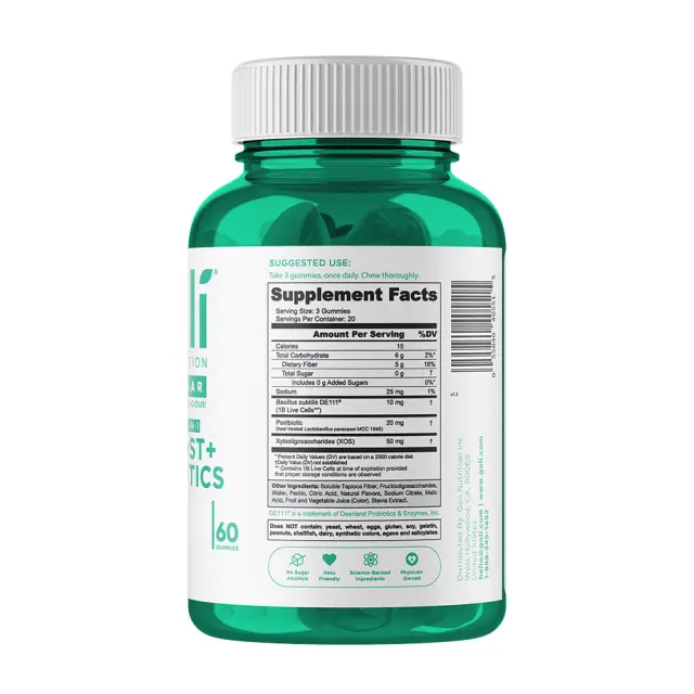 Goli Zero Sugar Pre + Post + Probiotics Gummies 2