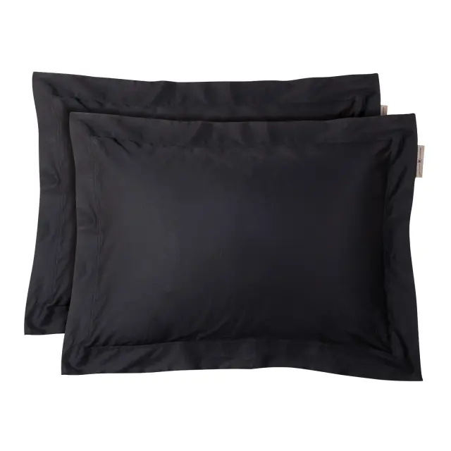 Ζεύγος Μαξιλαροθήκες 50x70+7 Oxford Cozy Greenwich Polo Club Black 2259 100% Βαμβακοσατέν