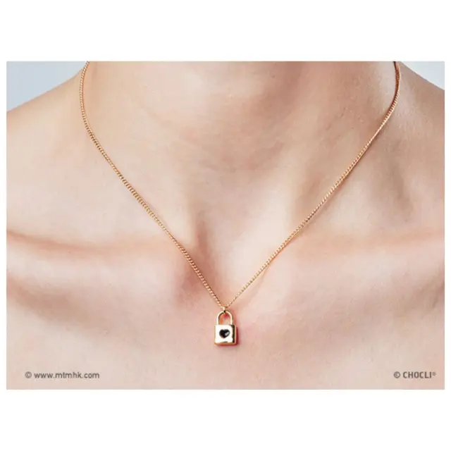 Chocli επίχρυσο κολιέ 18k: Love Lock 2