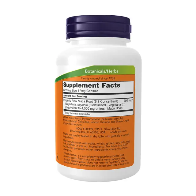 Now Foods Maca 750 mg Raw 90 vcaps (73373904779) 2