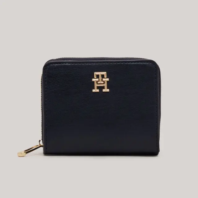Tommy Hilfiger - Γυναικείο Πορτοφόλι Iconic Zip Around AW0AW15748-DW6 Μπλε Σκούρο