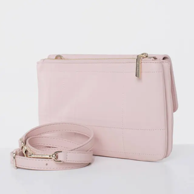 Calvin Klein - Γυναικεία Τσάντα Χιαστί Re-Lock Dbl Xbody W/Flap Quil K60K609686-TER Ροζ 3