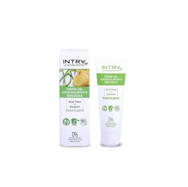 Intra Aloe Vera & Ginger Sebum Balancing Gel Cream Ενυδατική Κρέμα Προσώπου Ελαφριάς Υφής, 50ml