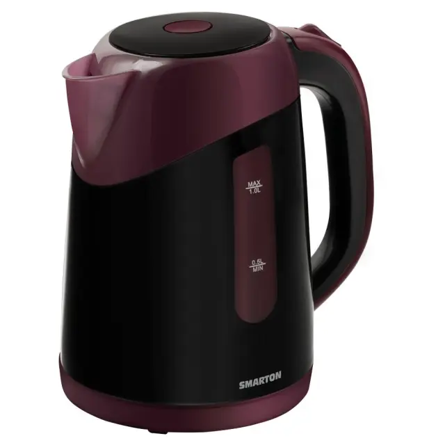 Βραστήρας Smarton WK 110 1lt 1200W με Πλαστικό Σώμα και Ένδειξη Στάθμης Μαύρος