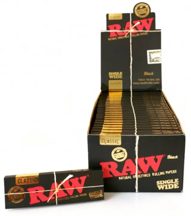 RAW Χαρτάκια Black - Ακατέργαστο - Single Wide 2