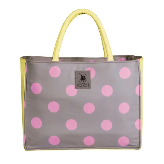 Τσάντα Θαλάσσης 46x36 Greenwich Polo Club 4069 Grey-Yellow 100% Πολυέστερ