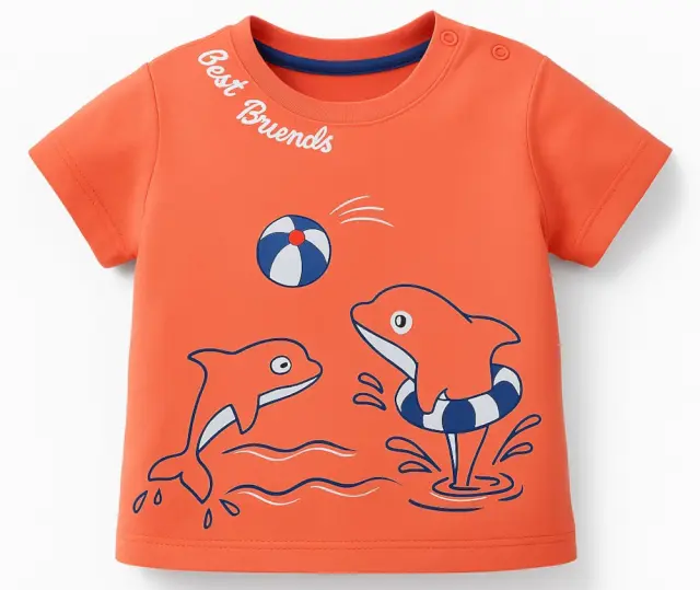 T-shirt Μπλουζάκι Dolphin Venere Orange 8010642 - 12 M (80cm)