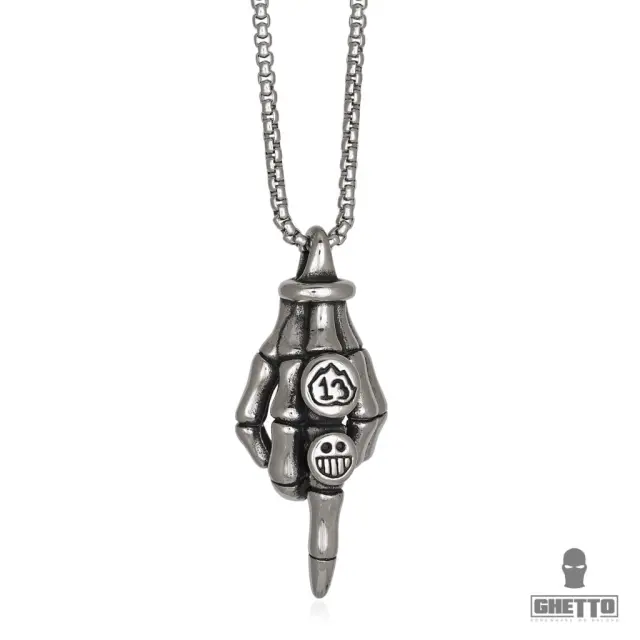 Ghetto Hip Hop "The Finger" Stainless Steel Pendant Necklace